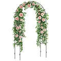 Rosenbogen, Torbogen, Gartenbogen aus Metall für Gartendekoration 140x40x240 cm