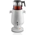 Arzum Ehlikeyf Semaver, Elektrischer Türkischer Teekocher, 2200W, 3,5L Wasserkocher, 1,2L Glas Teekanne, Edelstahl, Weiß - Schwarz
