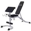GORILLA SPORTS® Hantelbank - 7-Fach Rückenlehne und 4-Fach Sitz Verstellbar, mit Curlpult und Beinhalterung, bis 250kg Belastbar - Schrägbank, Trainingsbank, Flachbank, Fitnessbank, Negativbank