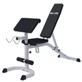 GORILLA SPORTS® Hantelbank - 7-Fach Rückenlehne und 4-Fach Sitz Verstellbar, mit Curlpult und Beinhalterung, bis 250kg Belastbar, Weiß - Schrägbank, Trainingsbank, Flachbank, Fitnessbank, Negativbank