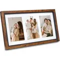 Brauner Collage Bilderrahmen 10x15cm für 3 Fotos Wandmontage