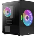 AEROCOOL Atomic Lite G Schwarz (V2) - Box ohne Netzteil - Miniturm - M-ATX-Format