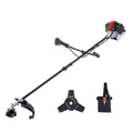 Scheppach Benzin Freischneider PBC330 Rasentrimmer & Motorsense 2in1 | Schnittbreite 430/255mm | Leistung 1,22PS | 2 Takt Motor mit 32,5cm³ Hubraum | Easy Start | mit Fadenspule, Messer & Schultergurt
