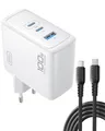 INIU USB C Ladegerät, 100W 3-Port Laptop Schnellladegerät mit USB C Kabel, GaN Mehrfach Netzteil für MacBook Air Pro, iPad, iPhone 17 16 15 Pro Max, Samsung Galaxy S25 S24 Ultra, Pixel, Switch 2 etc