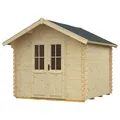 SKANHOLZ Gartenhaus "Palma", Holz, BxHxT: 280 x 256 x 300 cm (Außenmaße inkl. Dachüberstand) - beige