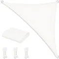 WOLTU Sonnensegel PES 200 g/m² Polyester 95% UV Schutz Creme 2,5x2,5x3,5 m
