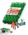 CargoVA Anhängernetz 3x4M [DEKRA Geprüft] - Ladungssicherungsnetz mit Gummiseil & Eckenmarkierung - Abdecknetz für Anhänger, Reißfest