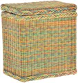 Krines Home Wäschekorb Rattan Wäschebox mit Deckel Wäschetruhe Wäschekorb Wäschesammler, mit Inlett Korb zur Aufbewahrung