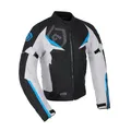 ARMR Herren Waterproof Motorcycle Jacket Eyoshi 3.0 wasserdichte Motorradjacke, Schwarz/Hellgrau/Blau, L