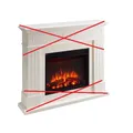 BALDERIA Elektrokamin Kaminofen Elektroheizung 2000 W Weiß EF321A-MT321A-W975