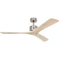 CASAFAN Deckenventilator Macau mit Fernbedienung Chrom - Holz Natur 132 cm