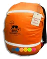 WEATHERMAN Regenschutz für Schulranzen und Rucksäcke (20-40L) – Wasserdichter Regenüberzug mit reflektierenden Streifen, elastischer Befestigung, 6 Farbe (Orange)