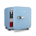 Getränkekühlschrank Kompakt 43 L Retro-Look Hausbar Minibar leise LED blau