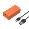 SMALLRIG Battery für NP-F550 3500mAh USB-C Kamera-Akku für Sony NP-F550 F750 F970, 3H voll aufgeladen Akku für Monitor, Videoleuchte, Camcorder, Telefon, Nicht für BMPCC 6K/6K G2/6K Pro, Orange – 4971