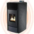 Nemaxx P12 Pelletofen Pelletkamin Pelletkaminofen 13,6 kW Kaminofen Heizofen Pellet Ofen Kamin Pelletheizung Heizung - Schwarz - WiFi-Ready - Schwarz