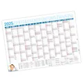 itenga XXL Premium Jahresplaner 2025 Wandkalender DIN A0 (118,9x84,1cm) 250g/m² gerollt stabil blau