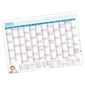 itenga Premium XXL Jahresplaner 2025 Wandkalender DIN A0 250g/m² stabil gerollt