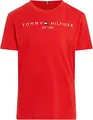 Tommy Hilfiger Kinder Unisex T-Shirt Kurzarm Essential Tee Rundhalsausschnitt, Rot (Deep Crimson), 5 Jahre