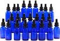 YIZHAO 24x Pipettenflasche 30ml Blau Apothekerflasche mit [Dropper Pipette Glas]