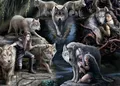Puzzle 1500 Teile - Anne Stokes - Wolf Collage