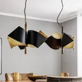 Lucande Pendelleuchte 'Imron' (Design, Modern) in Schwarz aus Metall (6 flammig,
