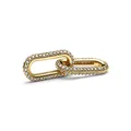 PANDORA ME Pavé Doppelter Styling-Link aus 14 Karat vergoldetem Metall mit Cubic Zirkonia, Ausschließlich Kompatibel ME, Höhe: 8,2mm, 769660C01