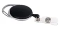 EUROPEL Ausweisjojo Karabiner mit Schlaufenclip, Schlüsselanhänger, für Ausweishalter, Namensschild und Einziehbar, 80cm, 121284, Schwarz, 10 Stücken.