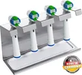 WIETRE® 4er Edelstahl Aufsteckbürsten-Halter passend für Oral-B, iO, Philips