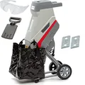 IKRA Elektro Gartenhäcksler Messerhäcksler IMH 2500, Fangsack 45l, 2500W, inkl. 2X Ersatz-Wendemesser & Schutzbrille