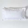 Perkal Kissenbezug weiß mit Stehsaum & Hotelverschluss 50x90 cm, 100% ägyptis...