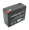 MultiPower MP7-6S 300402 Bleiakku 6V 7Ah Blei-Vlies (AGM) (B x H x T) 116 x 99 x 50mm Flachstecker 4