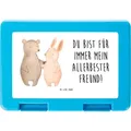 Mr. & Mrs. Panda Brotdose Bär und Hase Umarmen - Weiß - Geschenk, Snackbox, Partner, Bärchen, Ehemann, Brotzeitbox, Freundin, Brotbox, Liebe, f... - Weiß