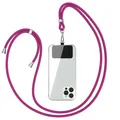 Universal Handykette alle Handys zum Umhängen Kordel Band Pink + Handband gratis