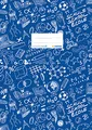 HERMA 19404 Heftumschlag A4 Schoolydoo Blau, Hefthülle mit Beschriftungsetikett aus strapazierfähiger & abwischbarer Polypropylen-Folie, Heftschoner für Schulhefte, farbig