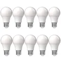 NCC-Licht 10 x LED Leuchtmittel Birnenform A60 9W E27 opal matt warmweiß 2700K 240°, Ersetzt Glühlampe 60W