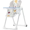 Kinderkraft YUMMY Zusammenklappbarer Kinderhochstuhl - 7-stufig höhenverstellbar - 3-stufig Rückenlehne - Abnehmbares Tablett 5-Punkt-Gurt Mehrfa... - Bunt