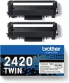 Brother TN2420TWIN Bundle mit 2 Tonern, schwarz, ca. 6000 Seiten, für MFCL2710DW