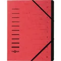 Pagna Ordnungsmappe A4 12-teilig rot Aufdruck 1-12 auf dem Deckel mit Ec