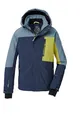killtec Jungen Skijacke/Funktionsjacke mit Kapuze und Schneefang KSW 200 BYS SKI JCKT, nachtblau/rauchblau/dunkellime, 140, 43466-000