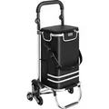 Tectake Einkaufstrolley Shopper 3 In 1 Nutzung Auch Als Umhängetasche und Sackkarre  56 L Klappbares Aluminiumgestell Mit Abnehmbarem Bezug  46 x 36 x