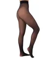 Nur Die Warm & Transparent 50 DEN gefütterte Fein-Strumpfhose beige durchscheinend Komfortbund blickdicht Damen, schwarz, M