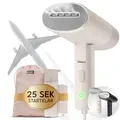 LEBENLANG Steamer Dampfglätter Reise - Kompakt Faltbar & Inkl. Reise Set I Dampfbügeleisen Steam Iron Dampfbürste für Dampfglätten Bügeln im Urlaub I Hand Reisesteamer mini handheld Travel Steam Sream