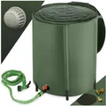 Tectake Regentonne  Mit Hahn und Überlaufschutz Faltbar 200 L 59 x 59 x 68 cm Grün