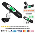 Digitale Kofferwaage LCD Hintergrundbeleuchtung 50 kg Tara