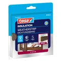tesa INSULATION Dichtungsband S -Selbstklebende Gummidichtung zum Isolieren von Spalten an Fenstern und Türen - Braun - 6 m x 9 mm x 4 mm