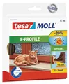 tesamoll CLASSIC Gummidichtung für Fenster &Türen E-Profil 6m x 9mm x 4mm braun