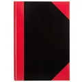 Kladde DIN A6, 96 Blatt, 70 g/m² Idena kariert, Notitzbuch fester Einband, rot/schwarz, 1 Stück