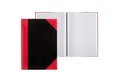 Idena Notizbuch Idena Kladde kariert 96 Blatt 70g/m² schwarz/rot DIN A6