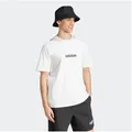 adidas Sportswear T-Shirt M LIN SJ T überschnittene Schultern, Kurzarmdesign, aus Baumwolljersey weiß XXL (60/62)