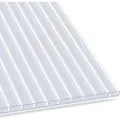 KARAT Doppelstegplatte aus Polycarbonat 60,5 x 121 cm transparent - Stegplatte für Gewächshäuser - 4 mm Stärke